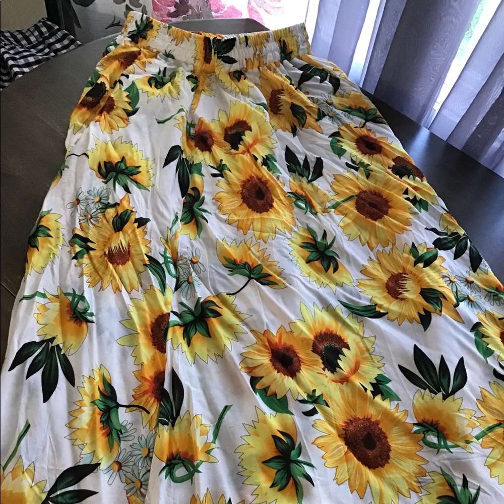 Roolee MIDI sunflower skirt